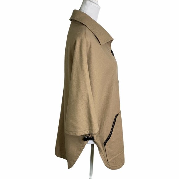 Halogen | Jackets & Coats | Halogen Tan Wool Blend Dolman Sleeve Cape ...